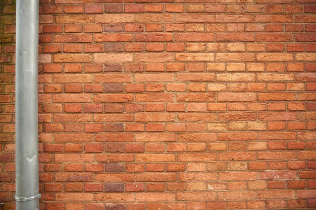 Brick wall with red bricks