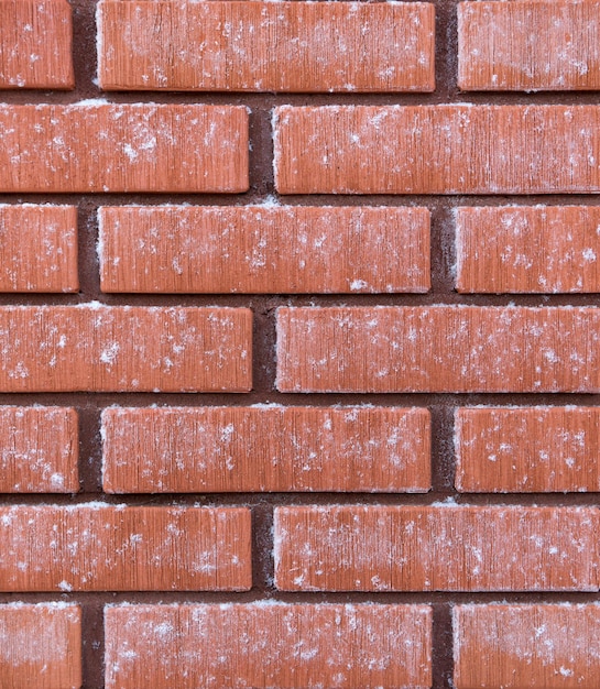 Photo brick wall with snow