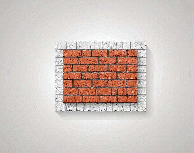 a brick wall with a white brick in the middle