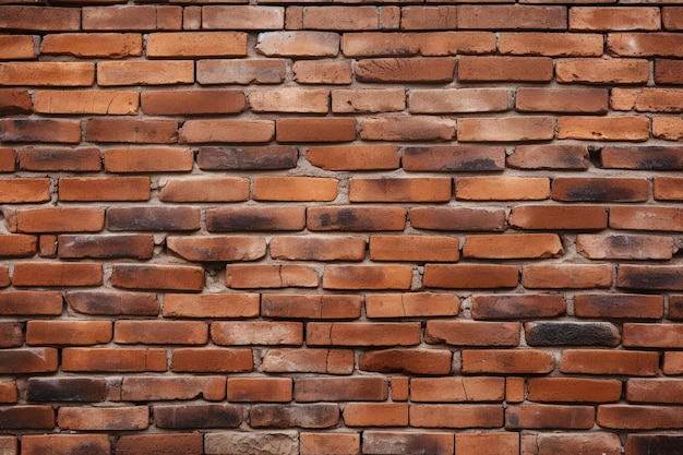 A brick wall with white plaster and paint in the style of light brown and red