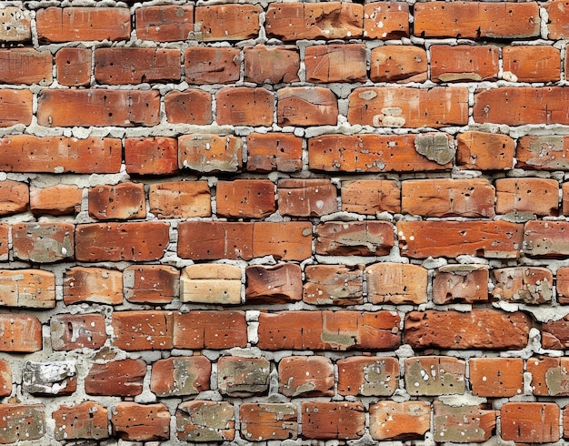 a brick wall with a white spot on it