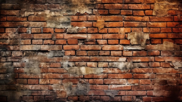 A brick wall with the word brick on it