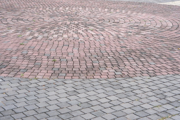 The bricks are neatly arranged walkway