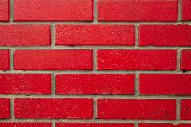 Bricks painted red Texture background for design backdrop