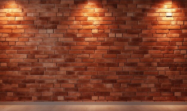 bricks wall with lamp light blank background template