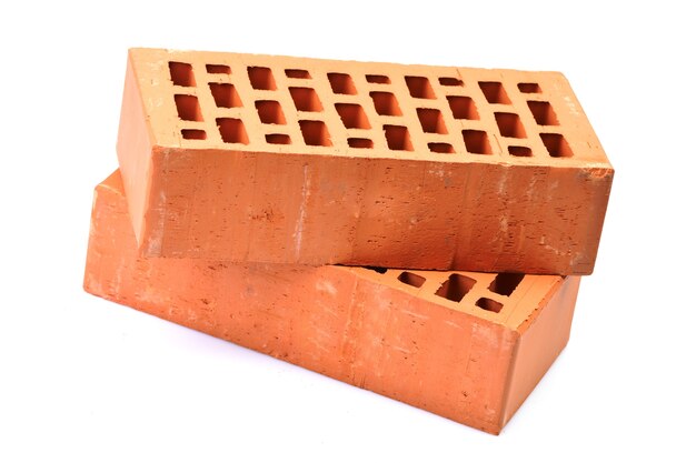 Bricks on a white background