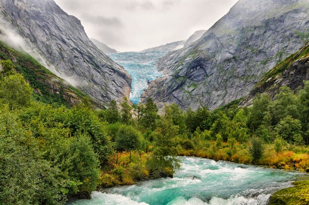 Foto bricksdalbreen-gletsjer