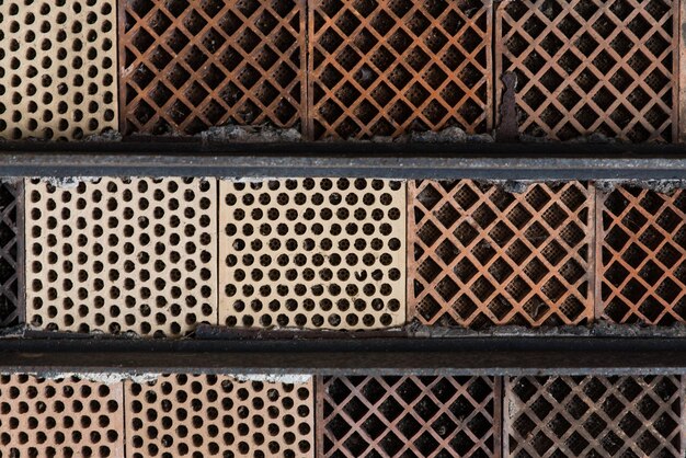 brickwork, masonry, building and textures concept - close up of red brick wall background