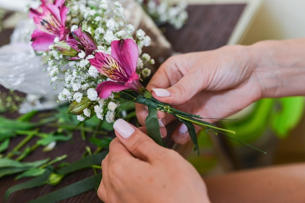 Bridal bouquet with flowers