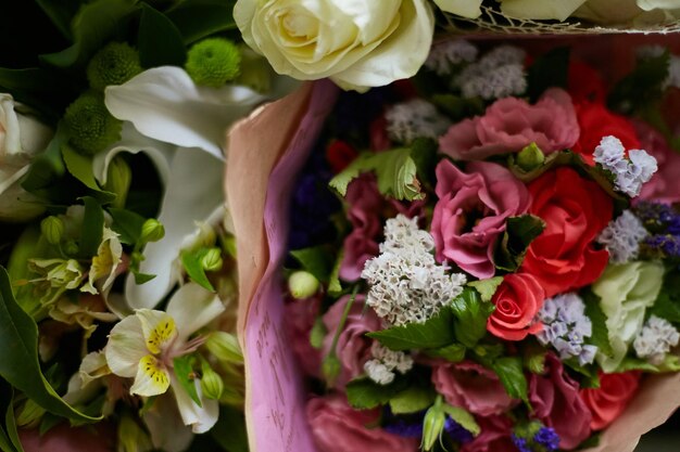 Bridal bouquet with the inscription LOVE bridal bouquet at the wedding