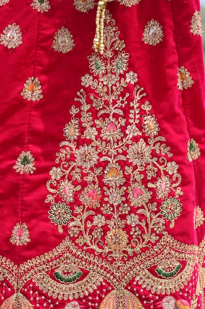 Photo bridal lehenga close up