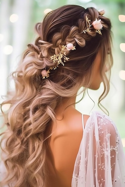 Bride elegant hairstyle