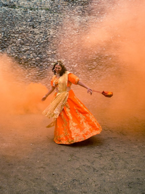 Photo bride on field