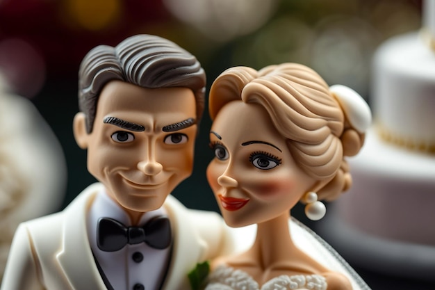 Bride and Groom Bride and Groom Top of the Cake Dolls Top of the Cake Bride and Groom and Top of the Cake 公的な共存を特徴とする二人の関係