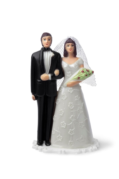 Photo bride and groom cake topper