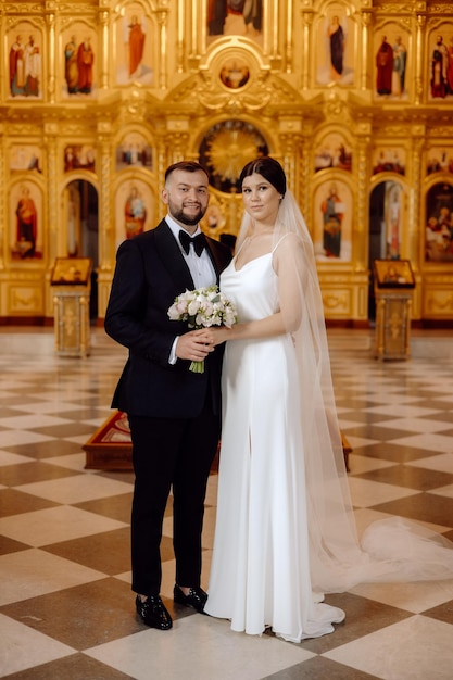 bride and groom in the Orthodox church