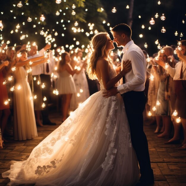 The bride and groom at the perfect wedding