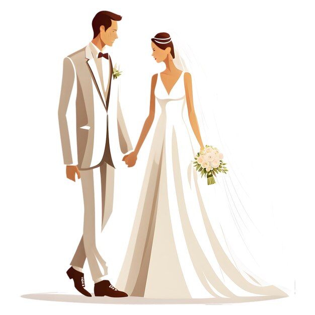 Photo bride and groom vector