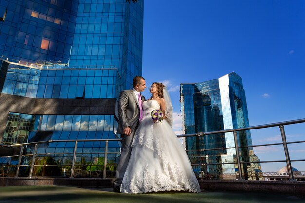 The bride and groom