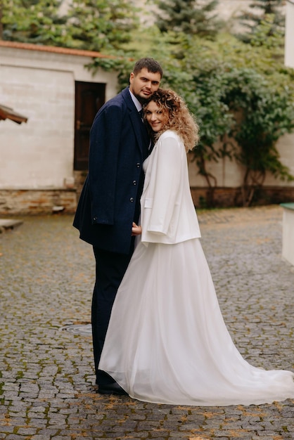 the bride and grooms portrait