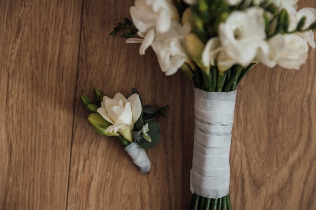 Bride holds a wedding bouquet wedding dress wedding details