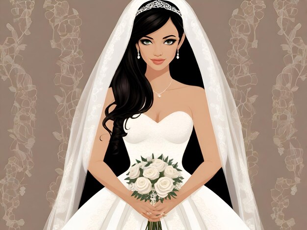 Photo bride illustration