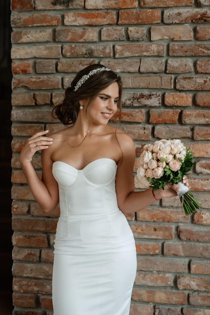 Bride's preparations for a wedding in a cottage