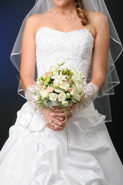 Bride wearing a wedding dress