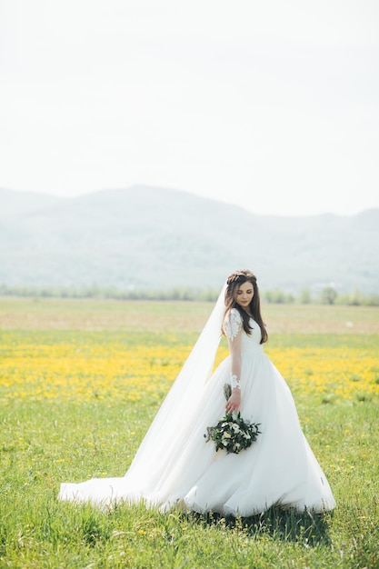 Bride with flowers