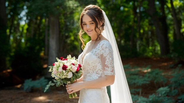 Bride with a wedding dress