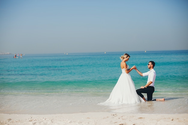 brides near the sea