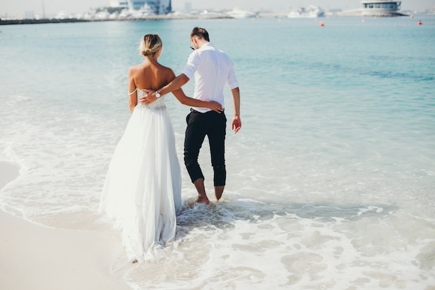 brides near the sea