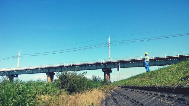 Bridge against blue sky