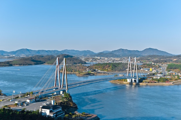 한국의 한강과 강남과 강북을 연결하는 다리