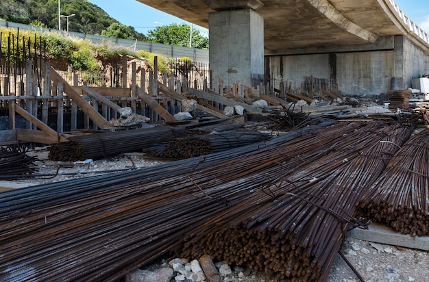 Bridge under construction in Haifa, Israel