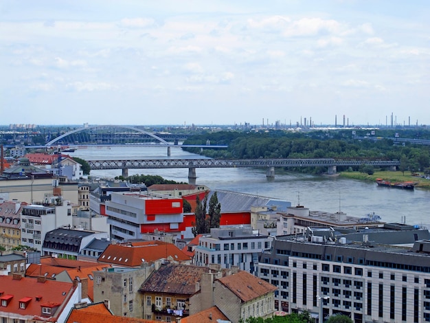 The bridge on Danube river in Bratislava, Slovakia