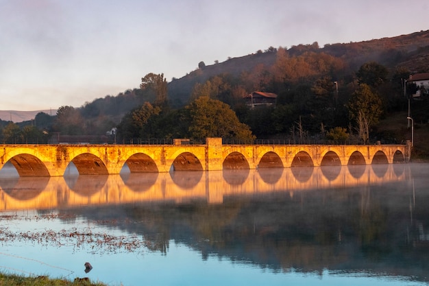 Bridge over the Ebro reservoir in Cantabria.