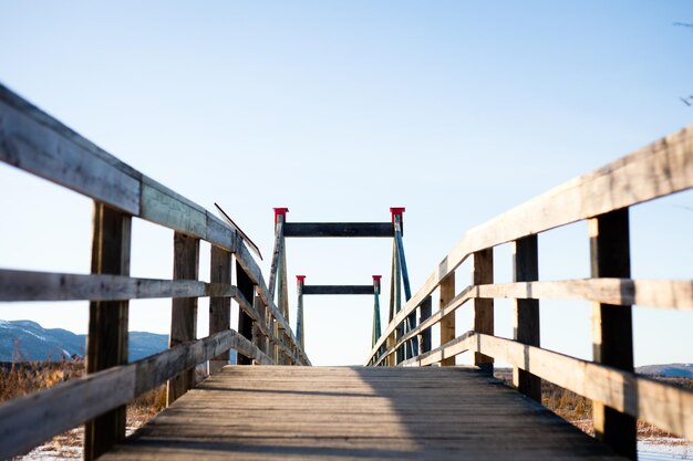 The bridge in the field