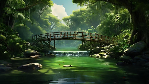 A bridge in the forest