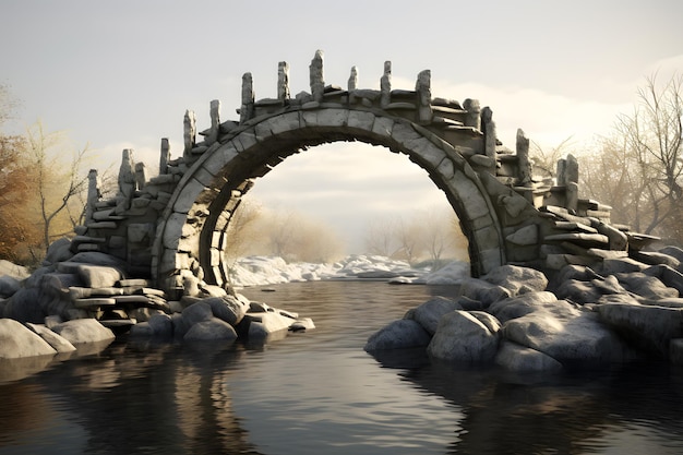 Bridge to History Nordic Stone Sculptures in Medieval Ambiance