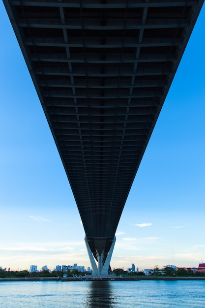 Bridge over a large river.