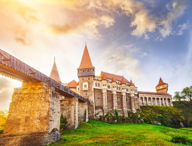 Bridge leading to Corvin Castle