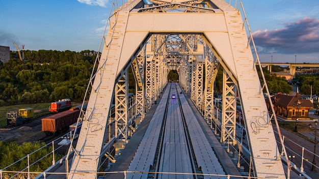 Bridge museum  span of the the historic railway bridge across the amur river project by lavr proskou...