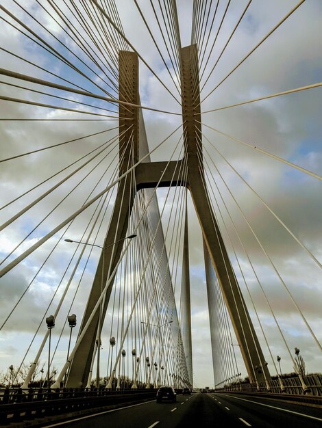 Photo bridge on odra river wroclaw