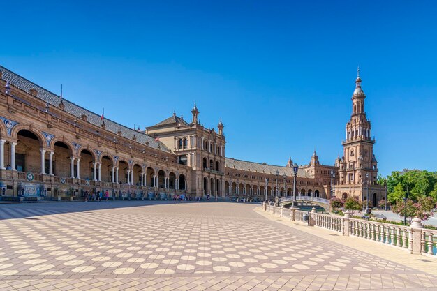 Bridge of Plaza de Espana Seville Spain