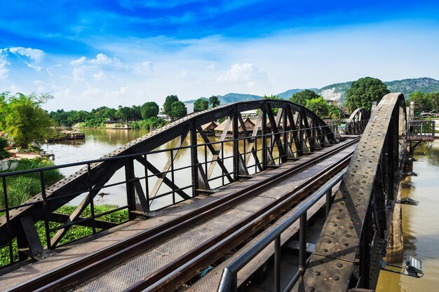 Bridge over river against sky