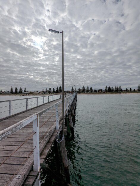 Bridge over river against sky