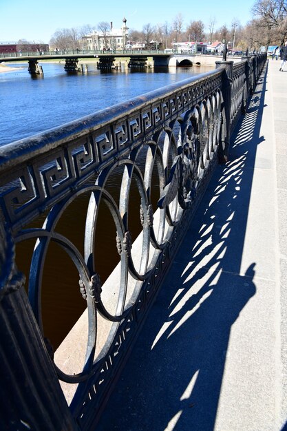 Bridge over river in city