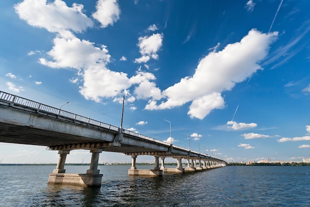 Bridge on the River Dnieper in Uraine