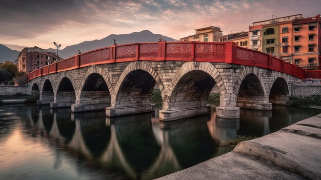 Bridge over the river garda in italy